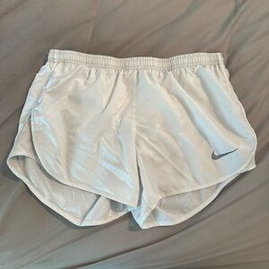 Nike White Athletic Shorts Lightweight Breathable